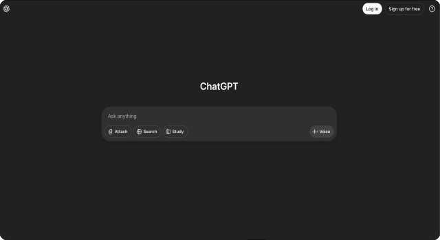 ChatGPT screen