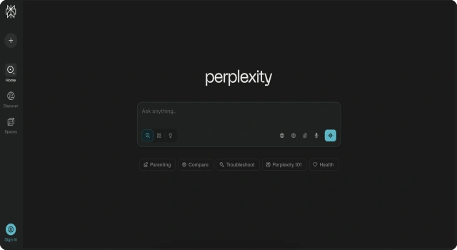 Perplexity screen